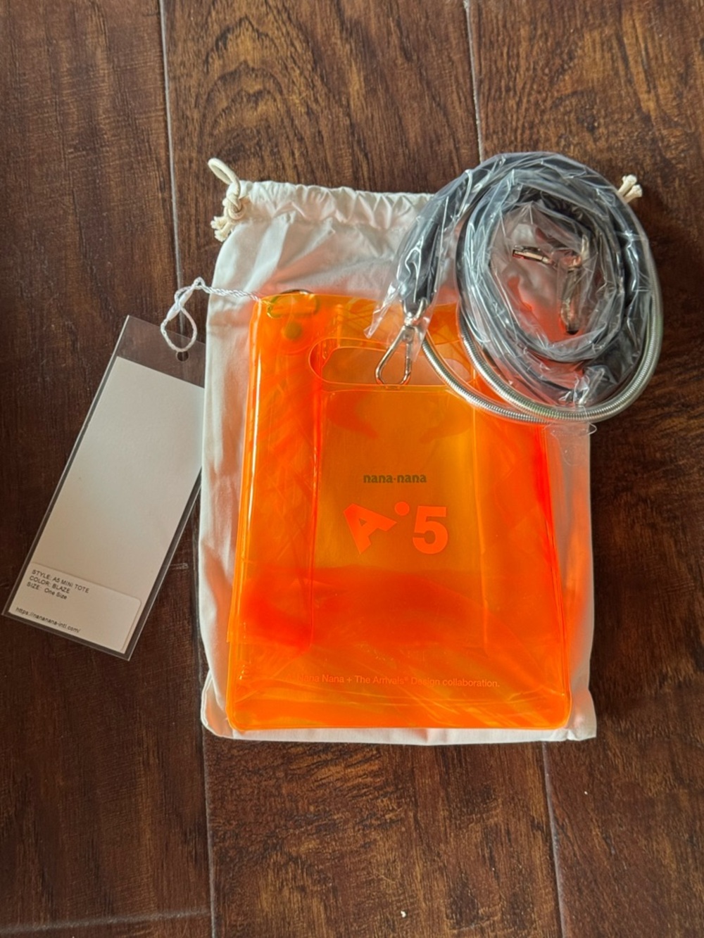 NEW Nana-Nana A5 Mini Tote Neon Orage